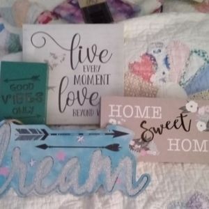 4 inspirational wall hangings